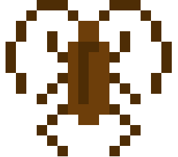 animated gif of a pixel art cockroach walking